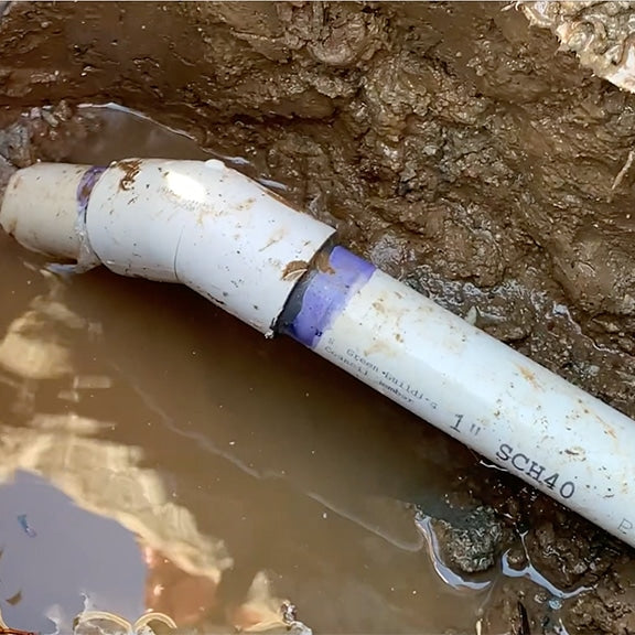 Leak Under a Concrete Patio Found with Pressure Rig and Deck Plate